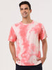 Chic Knit Tie Dye Round Neck Short Sleeve T-shirt