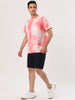 Chic Knit Tie Dye Round Neck Short Sleeve T-shirt