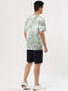 Chic Knit Tie Dye Round Neck Short Sleeve T-shirt