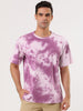 Chic Knit Tie Dye Round Neck Short Sleeve T-shirt