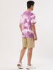 Chic Knit Tie Dye Round Neck Short Sleeve T-shirt
