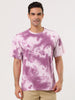 Chic Knit Tie Dye Round Neck Short Sleeve T-shirt