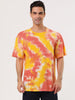 Chic Knit Tie Dye Round Neck Short Sleeve T-shirt
