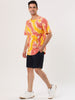Chic Knit Tie Dye Round Neck Short Sleeve T-shirt