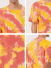 Chic Knit Tie Dye Round Neck Short Sleeve T-shirt