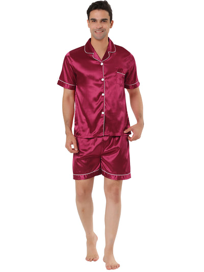 Satin Short Sleeve Summer Sleepwear Pajama Sets