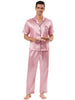 Classic Satin Short Sleeve Button Solid Pajama Sets
