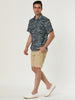 Short Sleeve Floral Print Cotton Beach Hawaiian Shirt