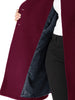 Plus Size A Line Turn Down Collar Double Breasted Coat