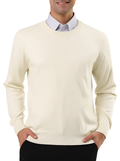 Casual Round Neck Long Sleeve Solid Color Pullover