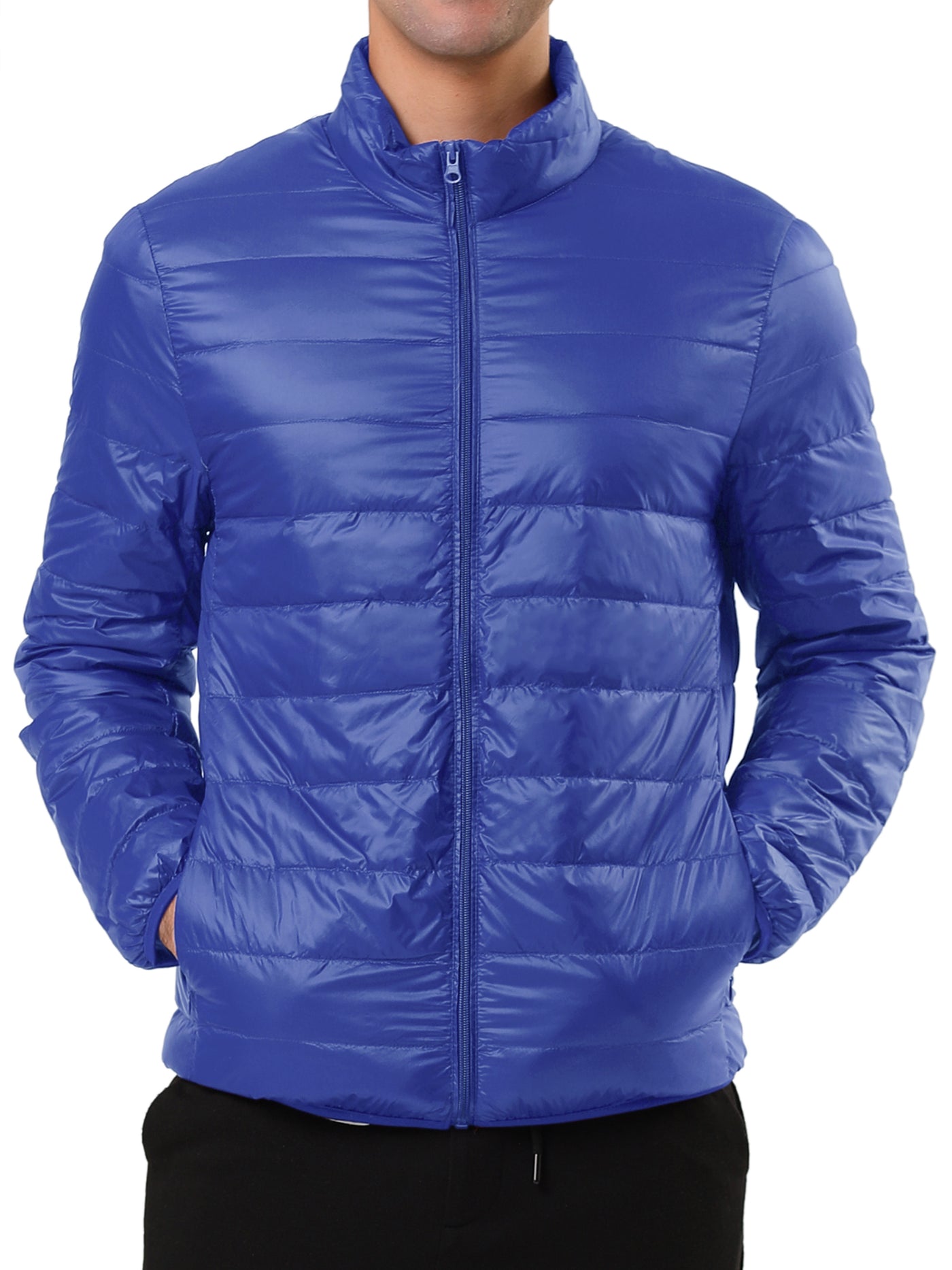 Bublédon Winter Stand Collar Zip Up Long Sleeve Down Jacket