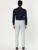 Casual Striped Flat Front Contrast Color Suit Trousers