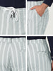 Casual Striped Flat Front Contrast Color Suit Trousers