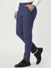 Checked Printed Flat Front Plaid Business Pants