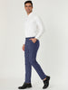 Checked Printed Flat Front Plaid Business Pants