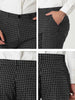 Checked Printed Flat Front Plaid Business Pants