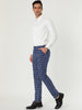 Checked Printed Flat Front Plaid Business Pants