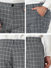 Checked Printed Flat Front Plaid Business Pants