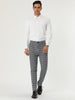 Checked Printed Flat Front Plaid Business Pants