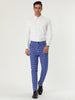 Checked Printed Flat Front Plaid Business Pants