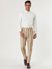 Casual Striped Flat Front Contrast Color Suit Trousers