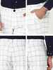 Casual Skinny Plaid Flat Front Business Dress Pants