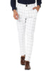 Casual Skinny Plaid Flat Front Business Dress Pants