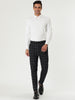 Casual Skinny Plaid Flat Front Business Dress Pants