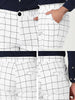 Casual Skinny Plaid Flat Front Business Dress Pants