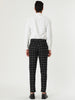 Casual Skinny Plaid Flat Front Business Dress Pants