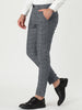 Casual Skinny Plaid Flat Front Business Dress Pants