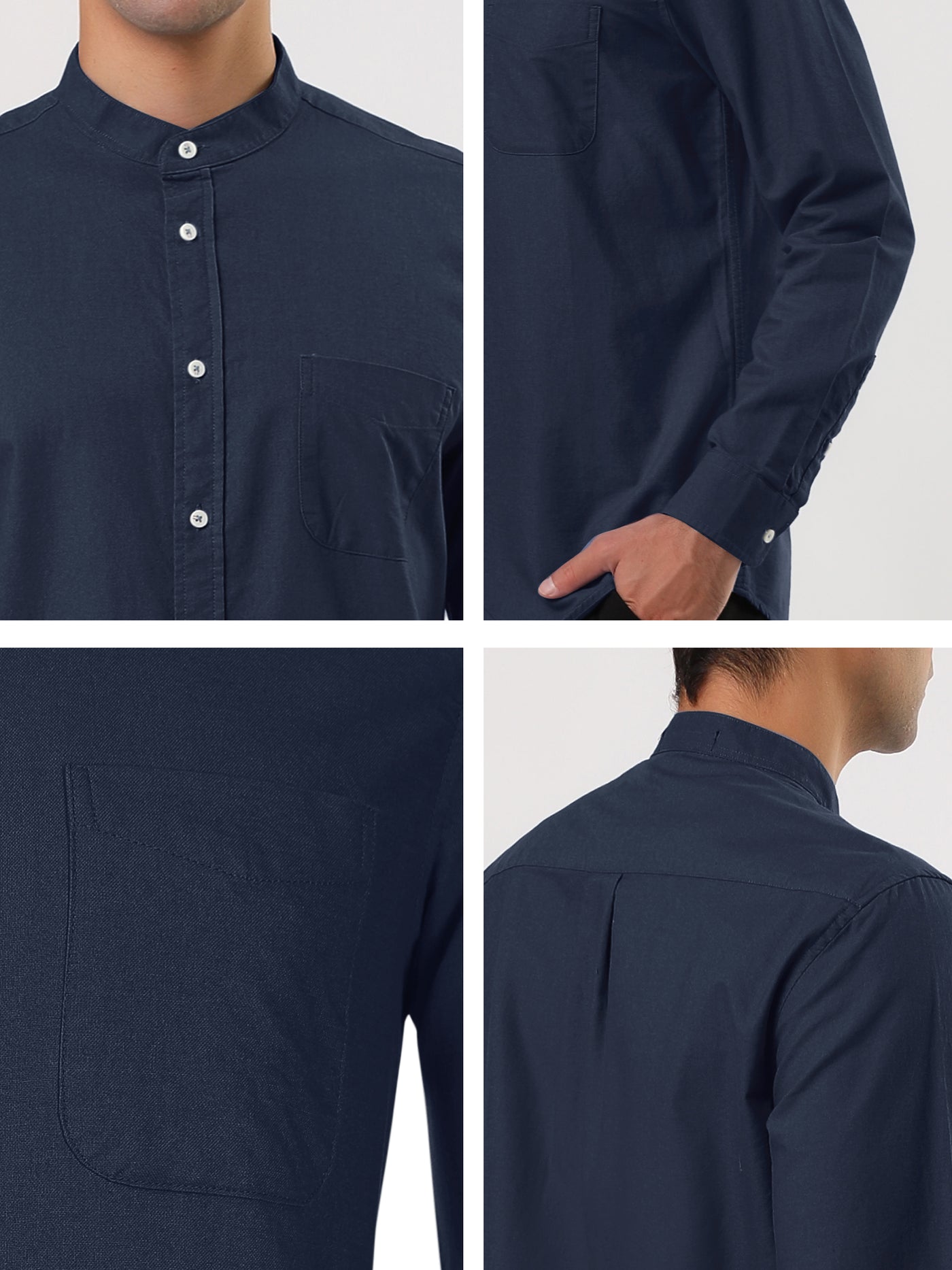 Bublédon Casual Washed Cotton Long Sleeve Button Shirt