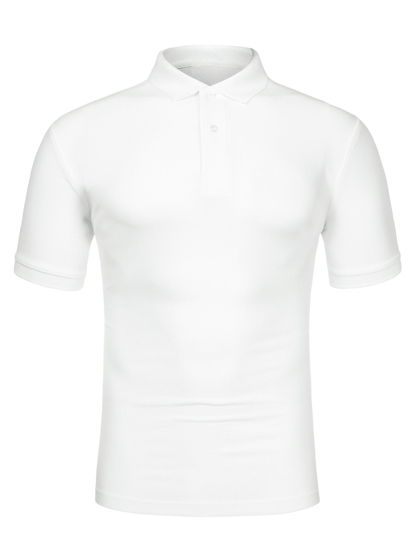 Bublédon Lapel Collar Short Sleeve Solid Color Polo T-shirt