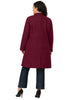 Plus Size Notched Lapel Double Breasted Winter Long Coat