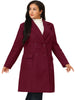 Plus Size Notched Lapel Double Breasted Winter Long Coat
