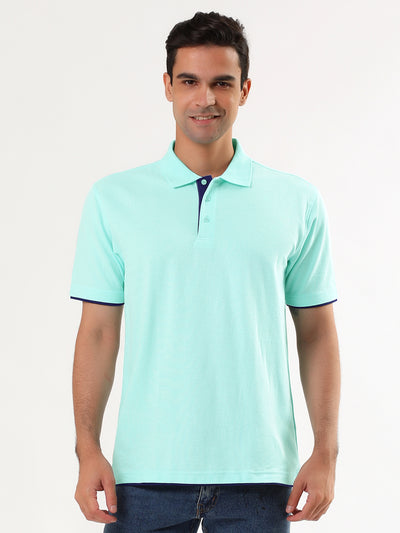 Summer Contrast Color Short Sleeve Polo Golf T-shirt
