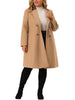 Knit X Line Notched Lapel Long Sleeve Coat