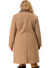 Knit X Line Notched Lapel Long Sleeve Coat