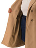 Knit X Line Notched Lapel Long Sleeve Coat