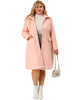 Plus Size Coats Peter Pan Collar Single Breasted Long Coat