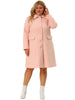 Plus Size Coats Peter Pan Collar Single Breasted Long Coat