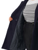 Knit X Line Peaked Lapel Long Sleeve Coat