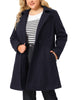 Knit X Line Peaked Lapel Long Sleeve Coat