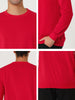 Long Sleeve Solid Crew Neck Pullover Sweatshirt