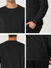 Long Sleeve Solid Crew Neck Pullover Sweatshirt