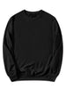 Long Sleeve Solid Crew Neck Pullover Sweatshirt