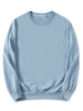 Long Sleeve Solid Crew Neck Pullover Sweatshirt