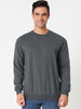 Long Sleeve Solid Crew Neck Pullover Sweatshirt