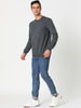 Long Sleeve Solid Crew Neck Pullover Sweatshirt