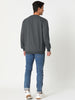 Long Sleeve Solid Crew Neck Pullover Sweatshirt